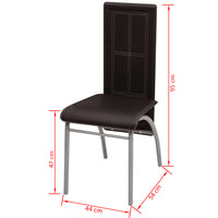 Thumbnail for Esszimmerstühle 2 Stk. Braun Kunstleder