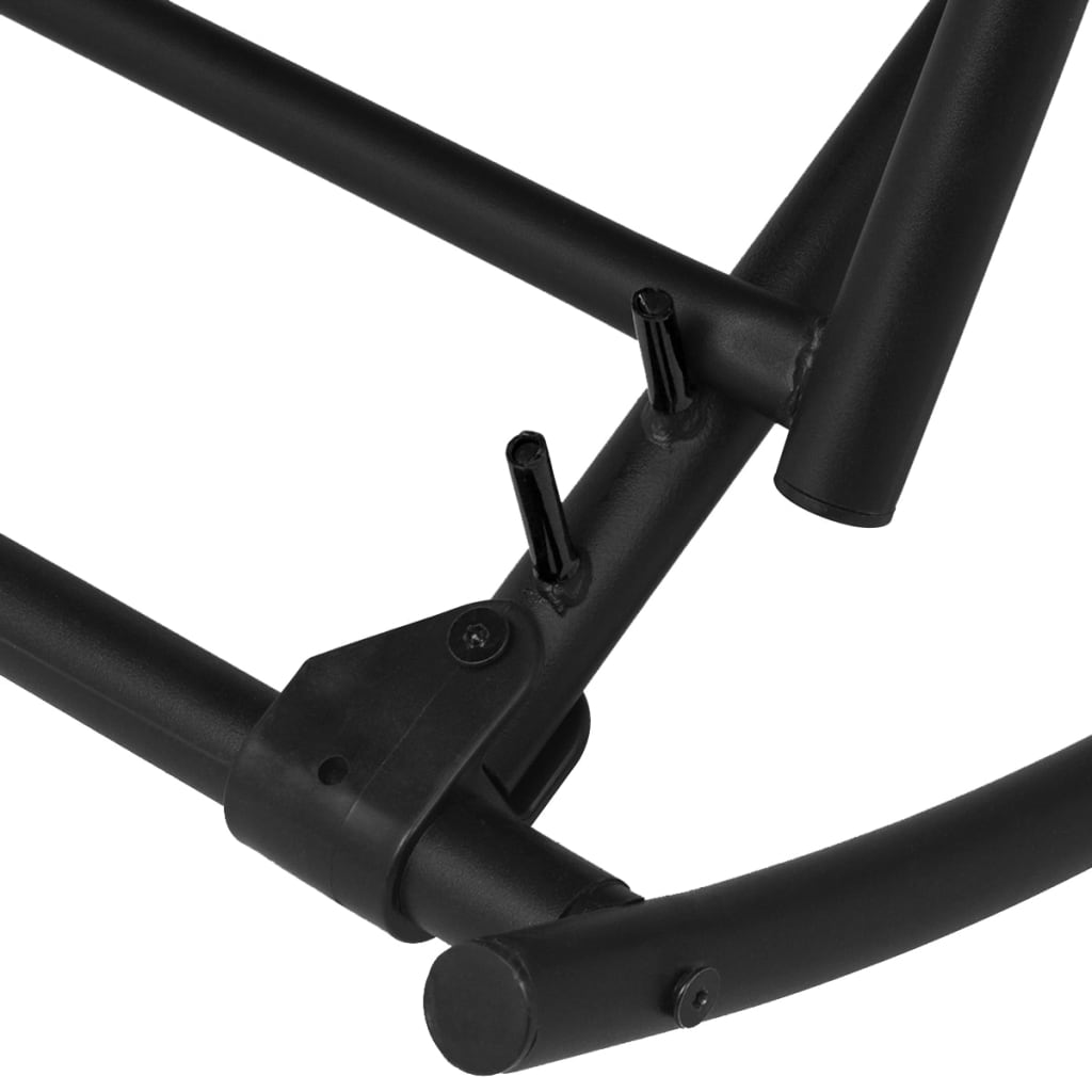 Klappbarer Garten-Schaukelstuhl schwarz