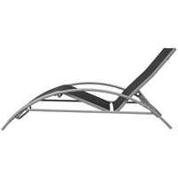 Thumbnail for Sonnenliegen mit Tisch Aluminium Schwarz