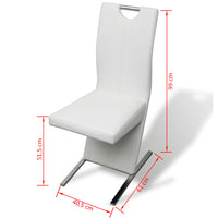 Thumbnail for Esszimmerstühle 2 Stk. Weiß Kunstleder