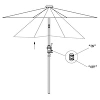 Thumbnail for LED Cantilever Sonnenschirm 3 m Sandweiß
