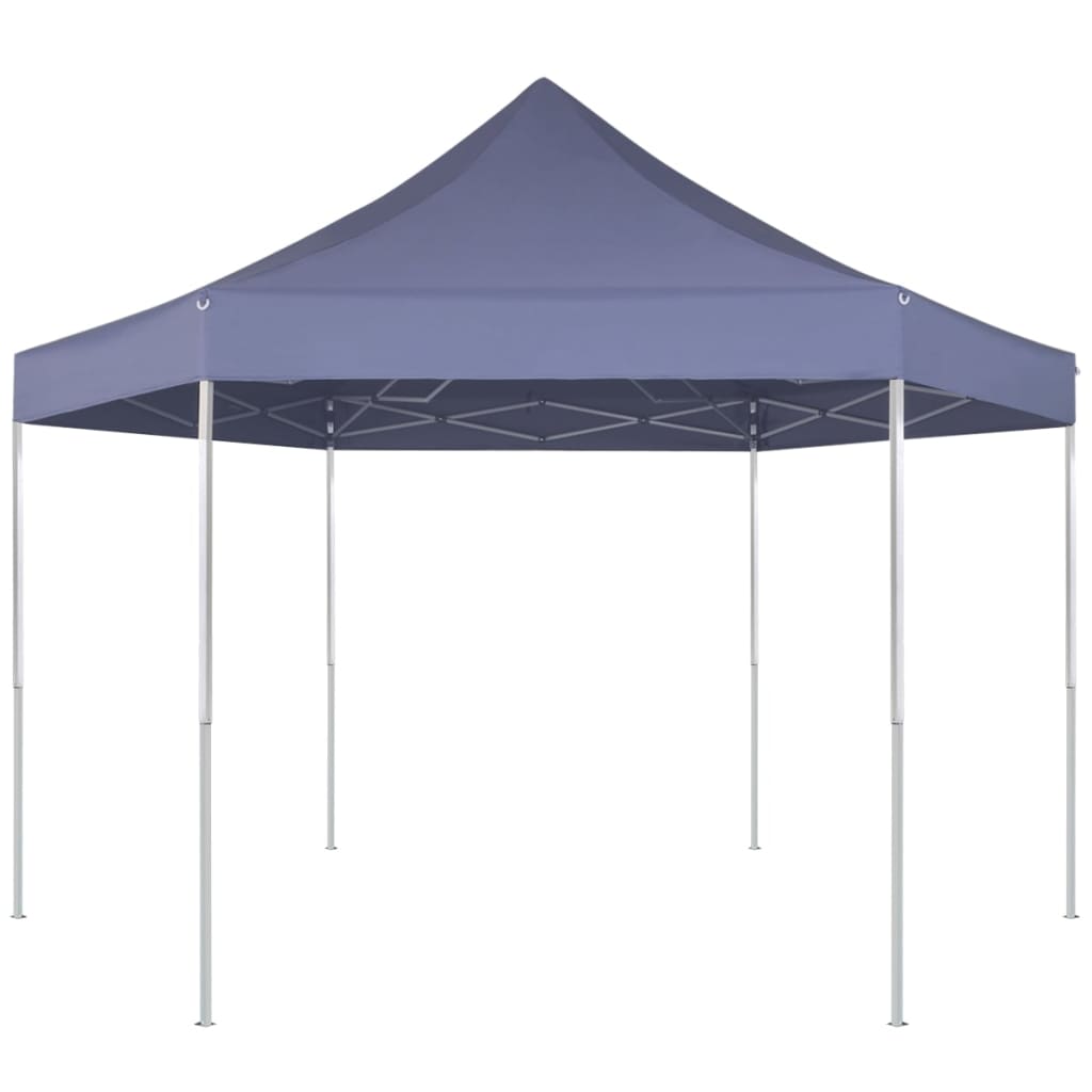 Pop-Up-Partyzelt Hexagonal Faltbar Dunkelblau 3,6x3,1 m