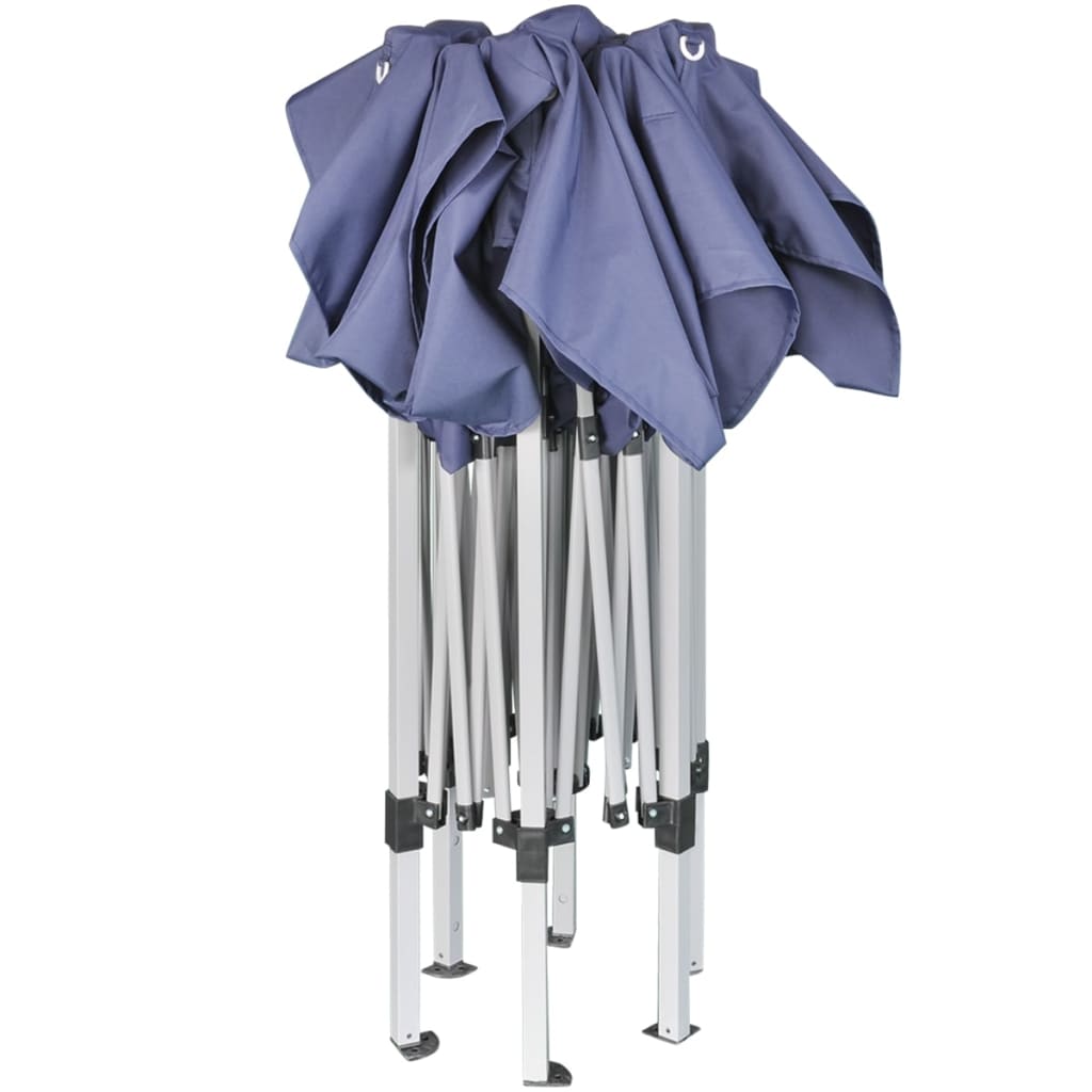 Pop-Up-Partyzelt Hexagonal Faltbar Dunkelblau 3,6x3,1 m