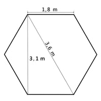 Thumbnail for Pop-Up-Partyzelt Hexagonal Faltbar Dunkelblau 3,6x3,1 m