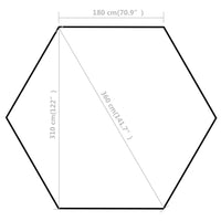 Thumbnail for Pop-Up-Partyzelt Hexagonal Faltbar Grau 3,6x3,1 m