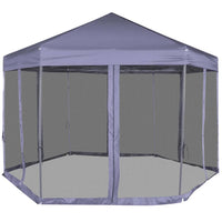 Thumbnail for Sechseckiges Pop-Up Festzelt 6 Seitenwände Dunkelblau 3,6×3,1 m
