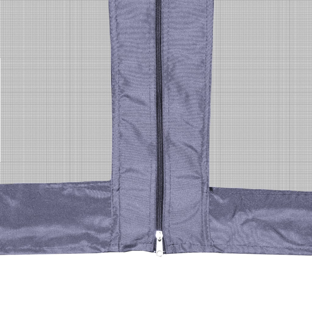 Sechseckiges Pop-Up Festzelt 6 Seitenwände Dunkelblau 3,6×3,1 m