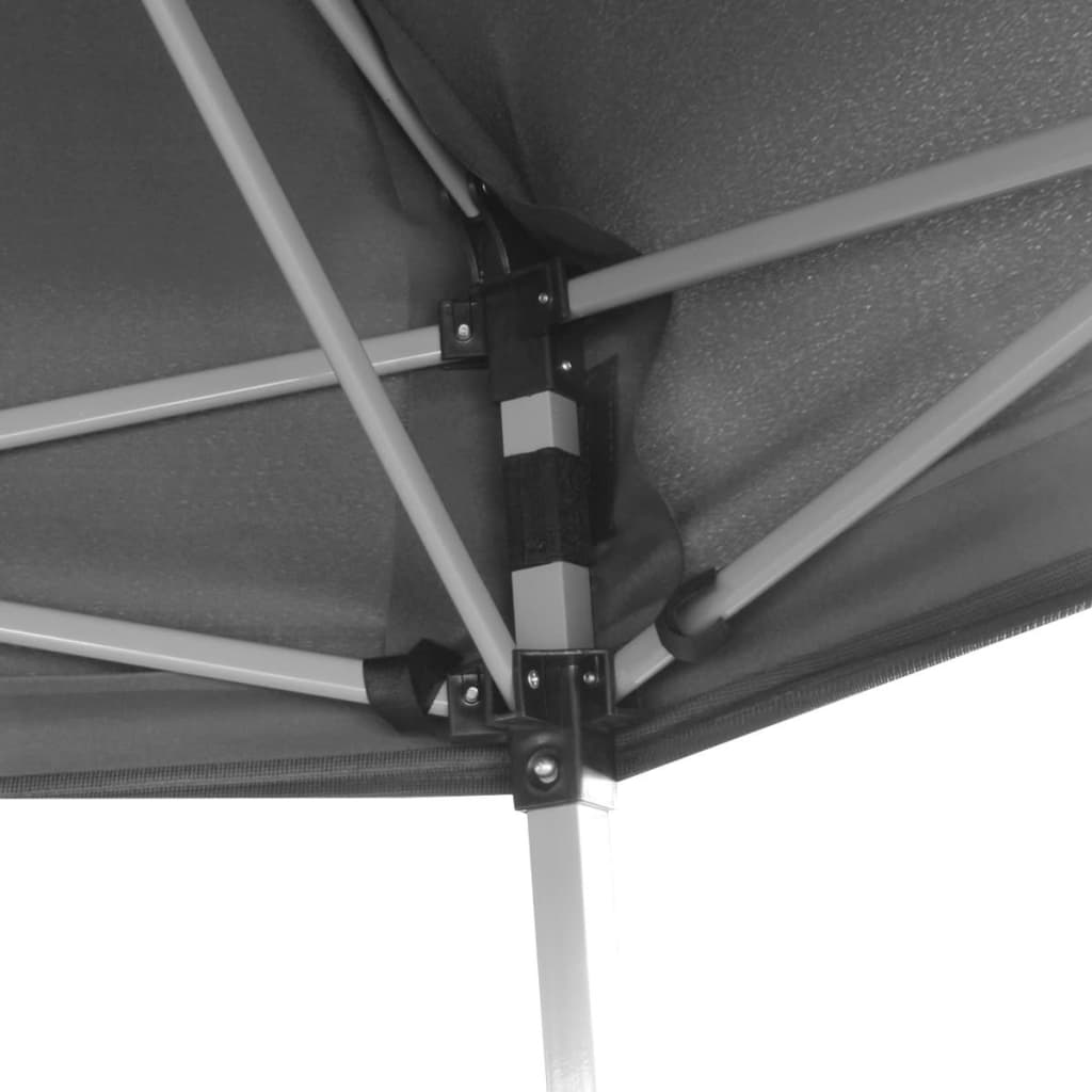 Sechseckiges Pop-Up Festzelt mit 6 Seitenwänden Grau 3,6x3,1 m