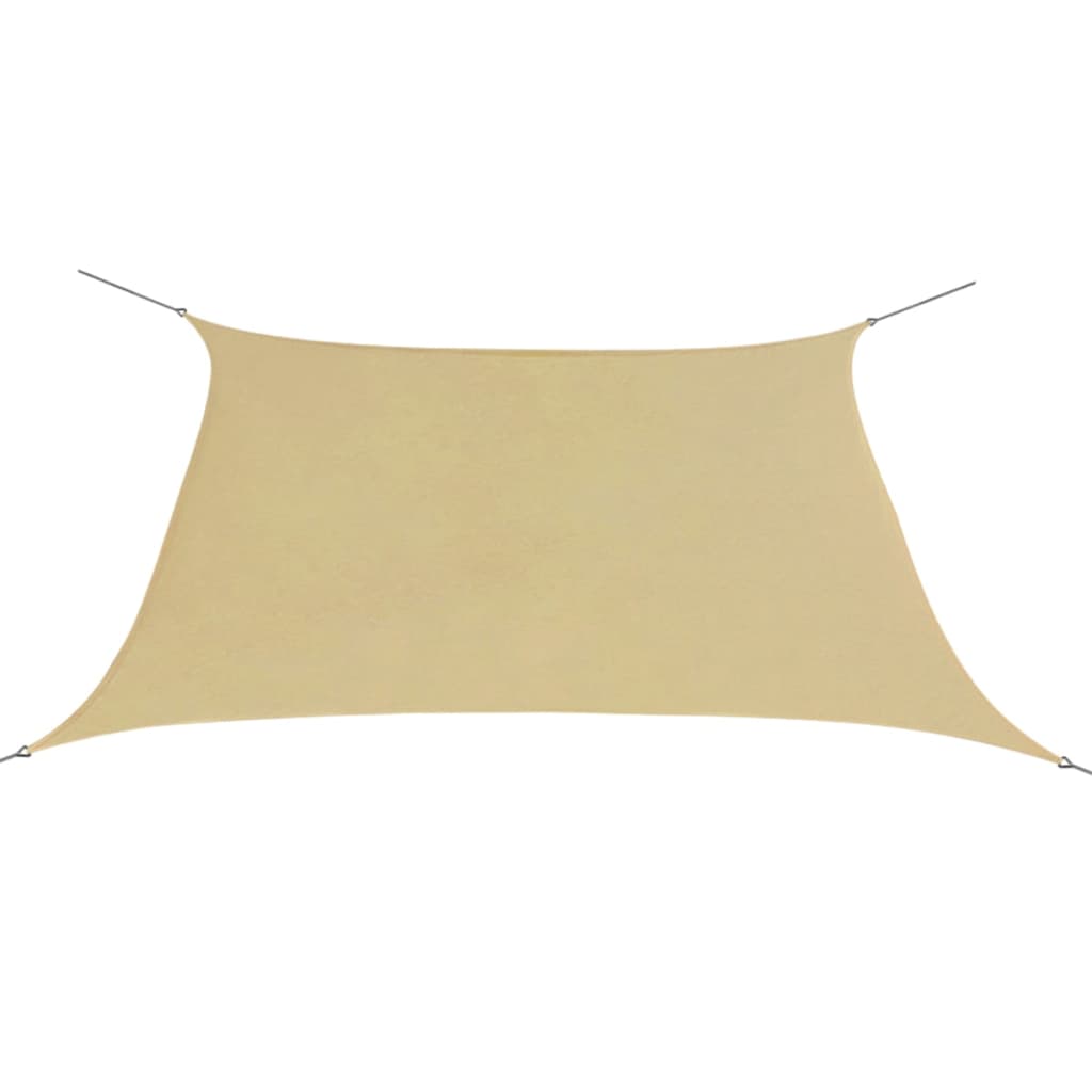 Sonnensegel Oxford Gewebe Quadratisch 3,6 x 3,6 m Beige