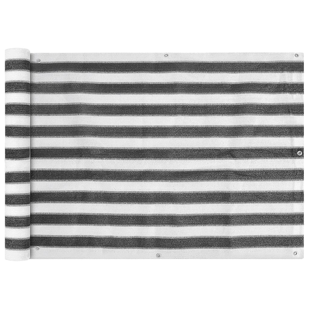 Balkonsichtschutz HDPE 75x600 cm anthrazit und weiß