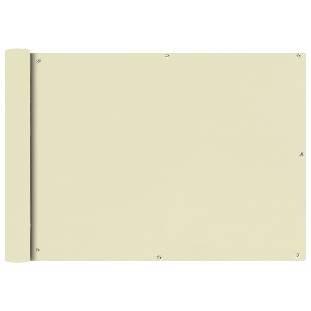 Balkonsichtschutz Oxfordgewebe 75x600 cm Creme