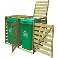 Thumbnail for Mülltonnenbox für 2 Tonnen 240 L Imprägniertes Holz