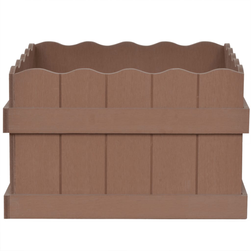 WPC Garten-Hochbeet 40x40x25 cm Braun