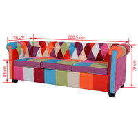Thumbnail for Chesterfield-Sofa 3-Sitzer-Sofa Stoff