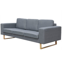 Thumbnail for 3-Sitzer Sofa Stoff Hellgrau