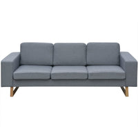 Thumbnail for 3-Sitzer Sofa Stoff Hellgrau