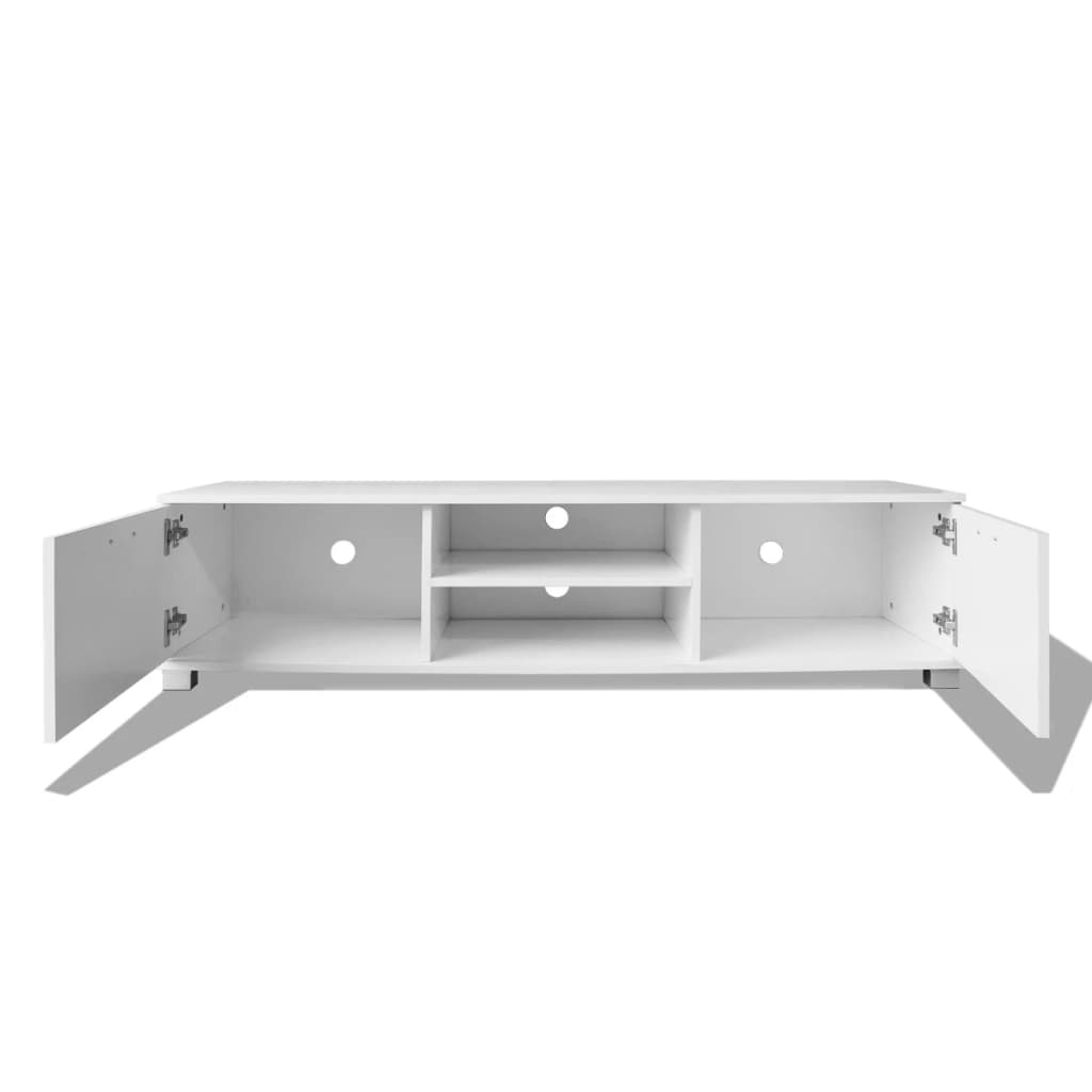 TV Schrank Hochglanz Weiß 140x40,3x34,7 cm