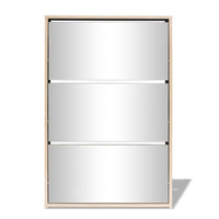 Thumbnail for Schuhschrank mit 3 Fächern Spiegel Eiche-Optik 63x17x102,5 cm