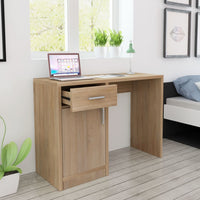 Thumbnail for Schreibtisch mit Schublade und Schrank Eiche 100x40x73 cm