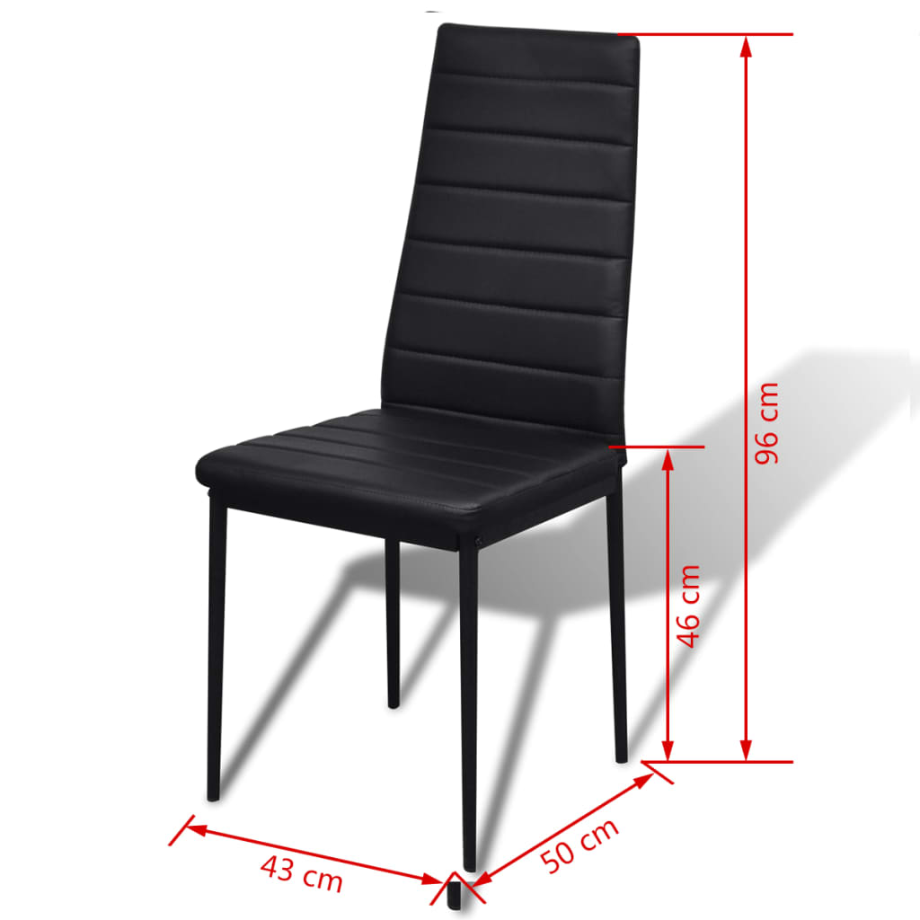 5tlg. Esstisch Set Schwarz