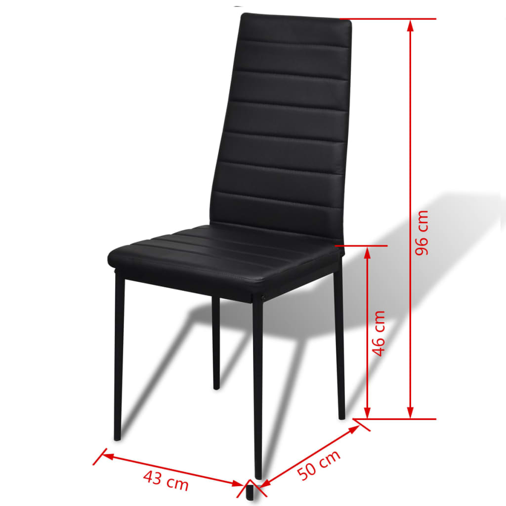 7tlg. Esstisch Set Schwarz