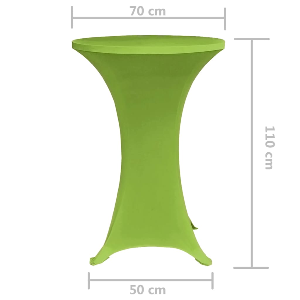 Stretch Tischhusse 2 Stk 70 cm Grün