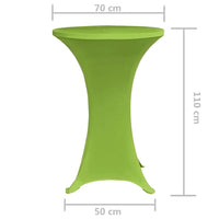 Thumbnail for Stretch Tischhusse 2 Stk 70 cm Grün