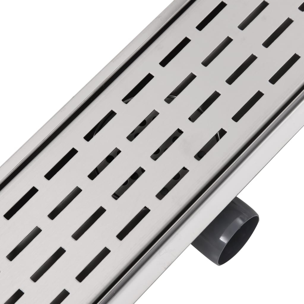 Gerade Duschrinne Linien 830x140 mm Edelstahl
