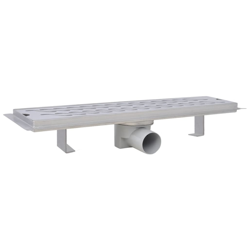 Gerade Duschrinne Wellen 530x140 mm Edelstahl