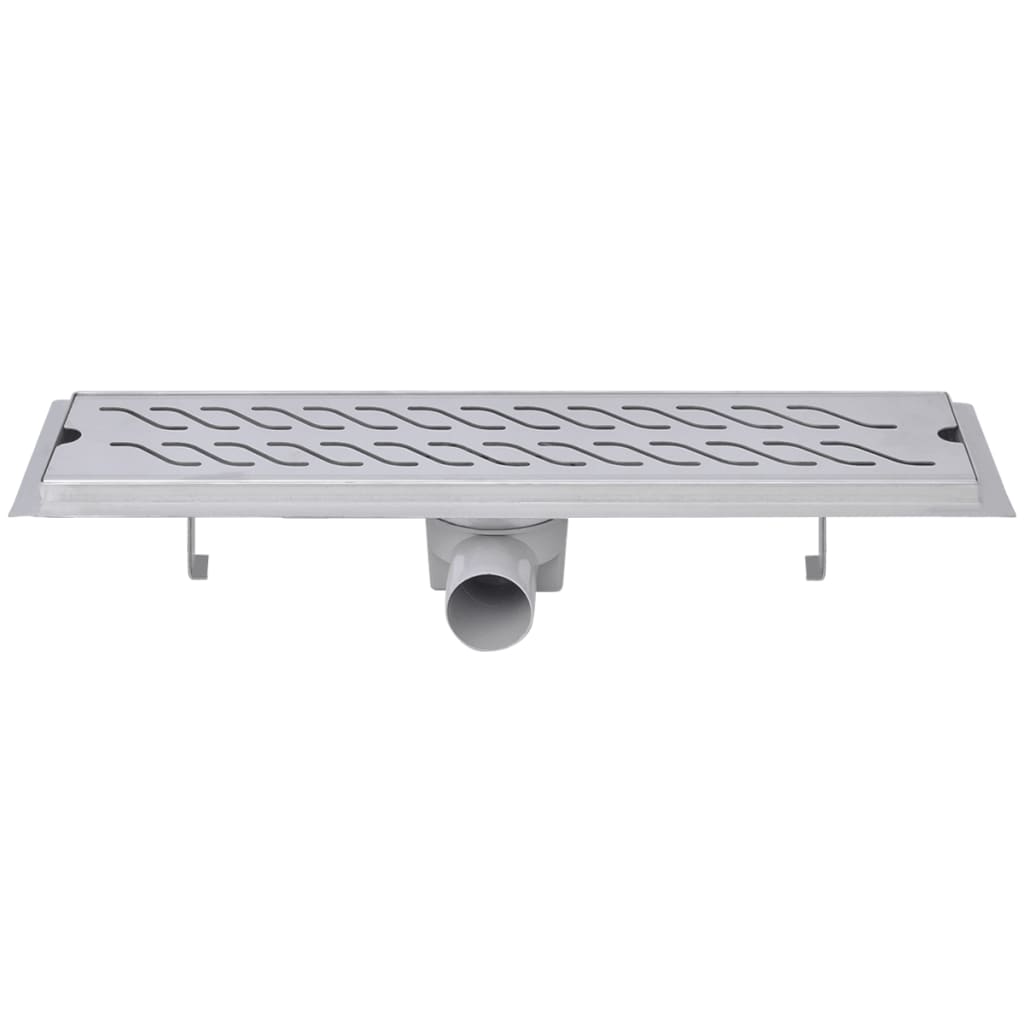 Gerade Duschrinne Wellen 530x140 mm Edelstahl