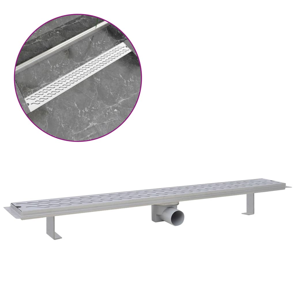 Gerade Duschrinne Wellen 930x140 mm Edelstahl