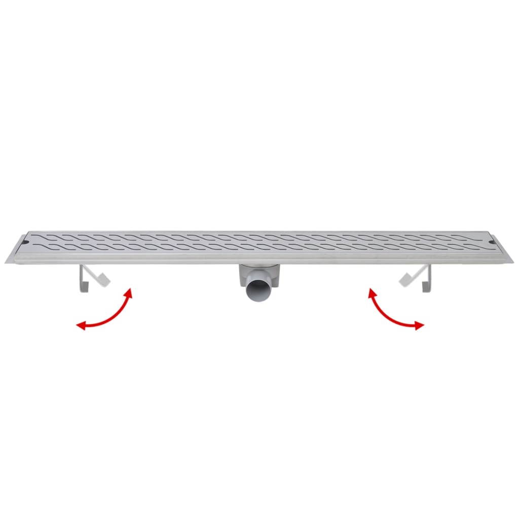 Gerade Duschrinne Wellen 930x140 mm Edelstahl