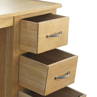 Thumbnail for Schreibtisch mit 3 Schubladen 106x40x75 cm Massivholz Eiche