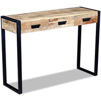 Thumbnail for Konsolentisch mit 3 Schubladen Mangoholz Massiv 110x35x78 cm