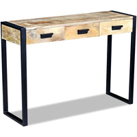 Thumbnail for Konsolentisch mit 3 Schubladen Mangoholz Massiv 110x35x78 cm