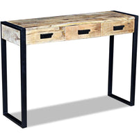 Thumbnail for Konsolentisch mit 3 Schubladen Mangoholz Massiv 110x35x78 cm