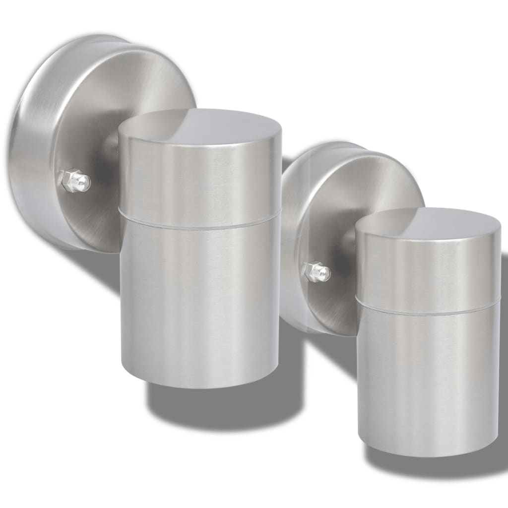 Outdoor LED-Wandleuchten 2 Stk. Edelstahl Abwärtsstrahlend