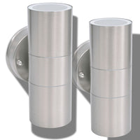 Thumbnail for LED-Außenwandleuchten 2 Stk. Edelstahl Auf-/Abwärts