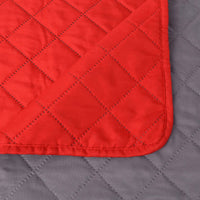 Thumbnail for 131557 vidaXL Double-sided Quilted Bedspread Red and Grey 230x260 cm
