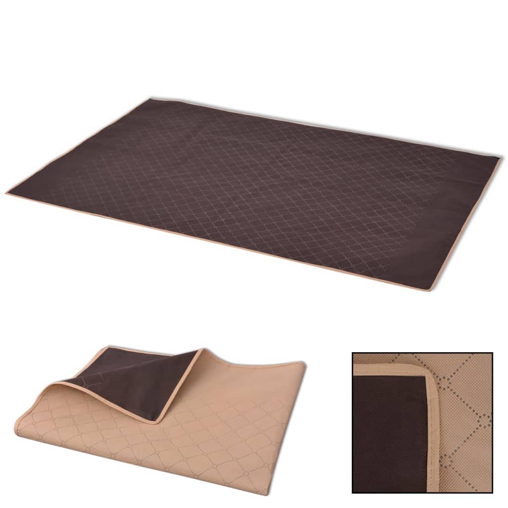 Picknickdecke Beige und Braun 100x150 cm