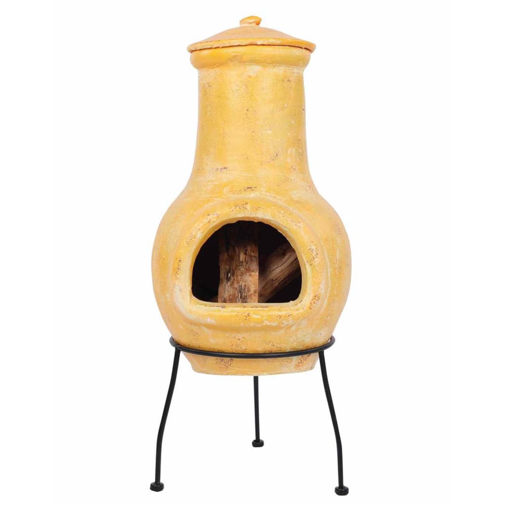 RedFire Gartenkamin Tampico Gelb 31x31x68 cm Ton