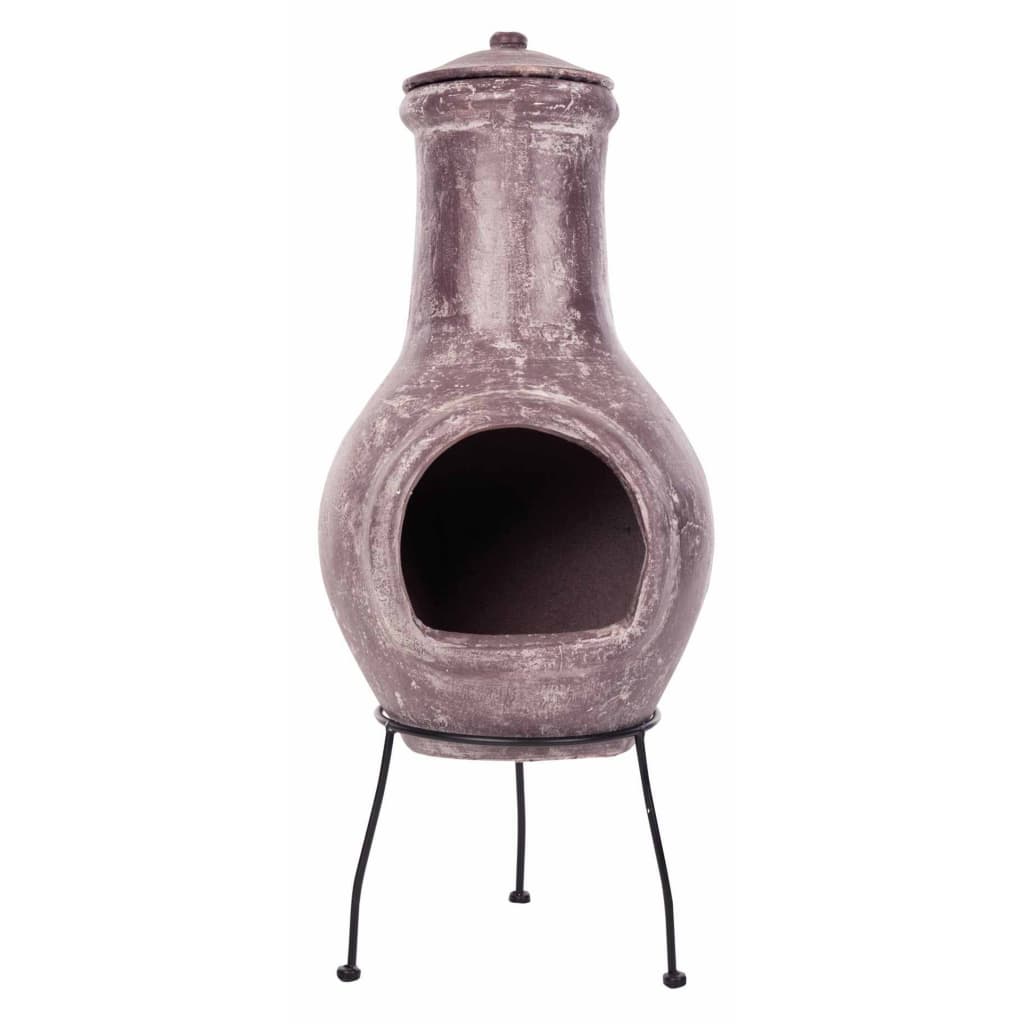 RedFire Kaminofen Salamanca Dunkelrot 36 x 36 x 85 cm Ton