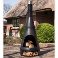 Thumbnail for RedFire Gartenkamin Kingston 160x60 cm Stahl Matt-Schwarz