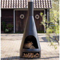 Thumbnail for RedFire Gartenkamin Kingston 160x60 cm Stahl Matt-Schwarz
