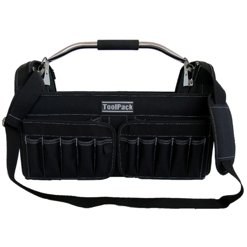 Toolpack Tragbare Werkzeugtasche Brisk Schwarz 49 x 30 x 37 cm 360.114
