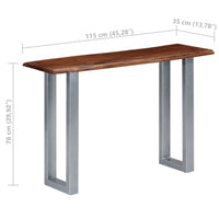 Thumbnail for Konsolentisch 115 x 35 x 76 cm Massivholz Akazie und Eisen