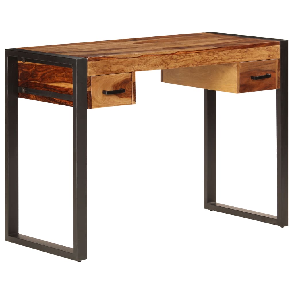 Schreibtisch mit 2 Schubladen 110x50x77 cm Massivholz