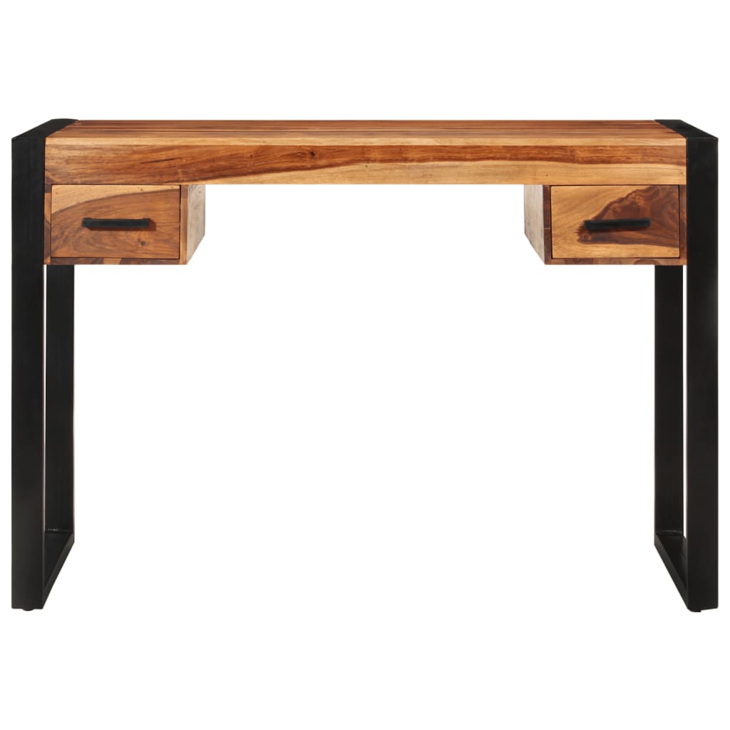 Schreibtisch mit 2 Schubladen 110x50x77 cm Massivholz