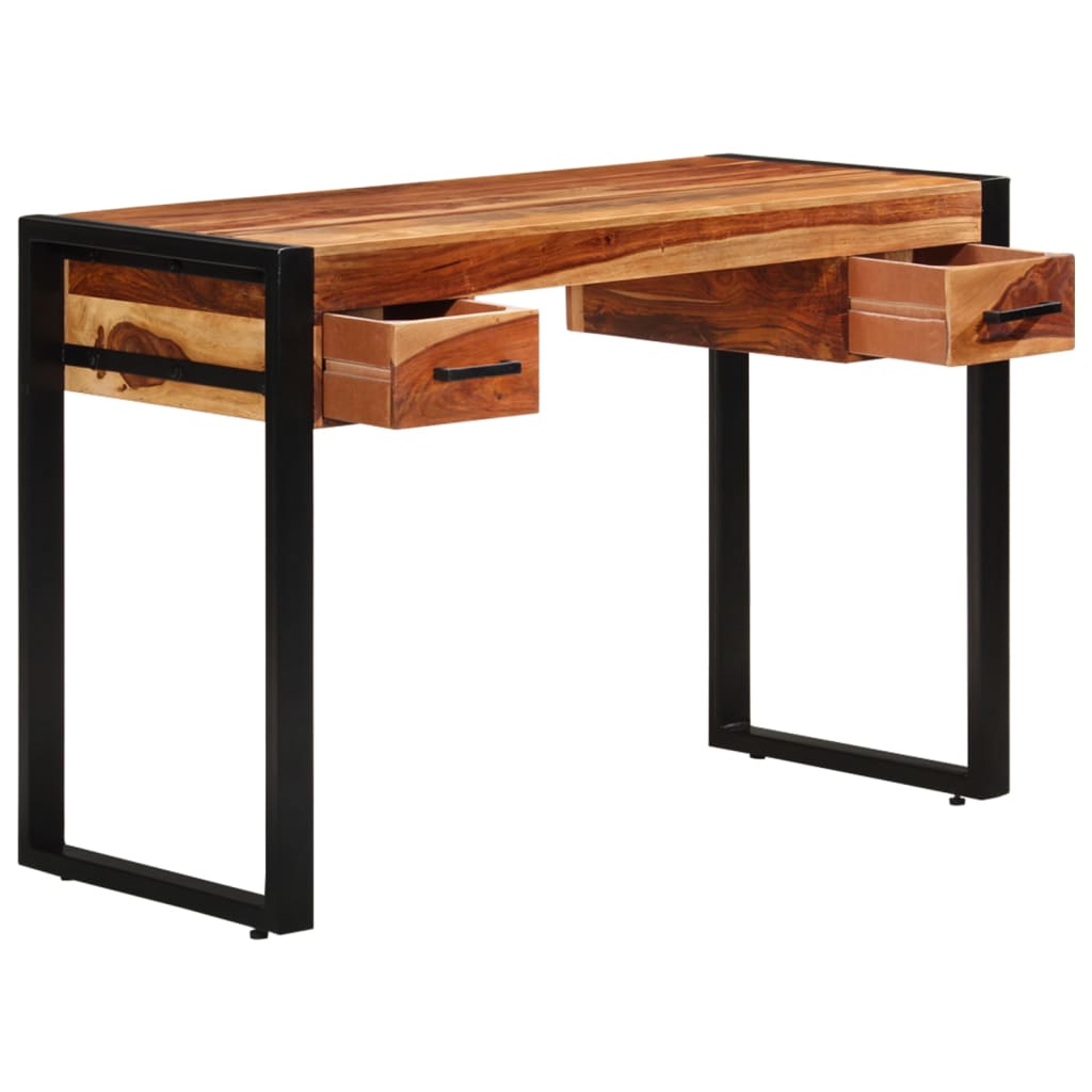 Schreibtisch mit 2 Schubladen 110x50x77 cm Massivholz