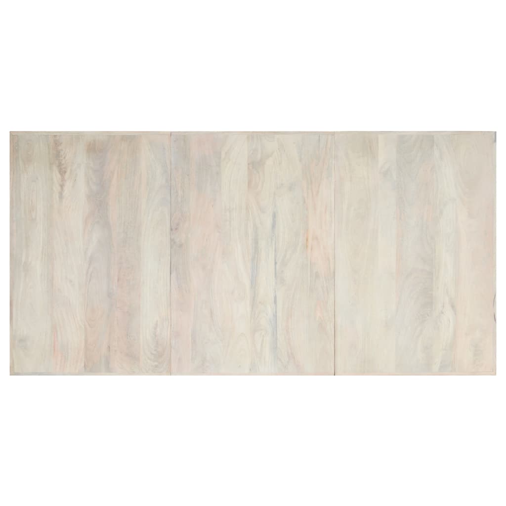 Esstisch Weiß 200×100×75 cm Massivholz Mango